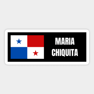 Maria Chiquita City with Panama Flag Sticker